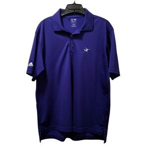 Adidas Climalite Performance Polo Shirt Men’s Medium Purple Golf Initials 'JT'